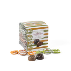 Cocoa salt gift box 13 assorted pralines in acetate box 130 g Gardini