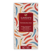 Dark chocolate bar 62% Cocoa with chili 80 g Gardini