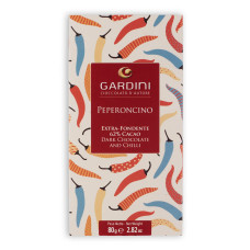 Dark chocolate bar 62% Cocoa with chili 80 g Gardini