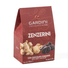 Dark chocolate candied ginger covered 62% Case box 150 g Gardini