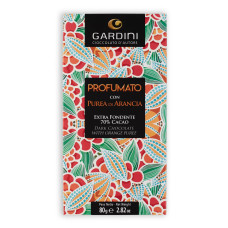 Dark chocolate bar Profumato puree orange 80 g Gardini