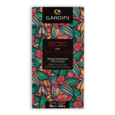 Dark chocolate bar Deciso 75% cocoa 80 g Gardini