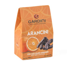 Dark chocolate candied orange peels covered 62% Case box 150 g Gardini