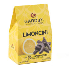 Dark chocolate candied lemon peels box 150 g Gardini