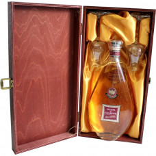 Morandini Grappa Amarone 0,7 l in Wooden box+2 glasses